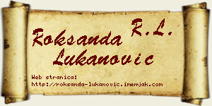 Roksanda Lukanović vizit kartica